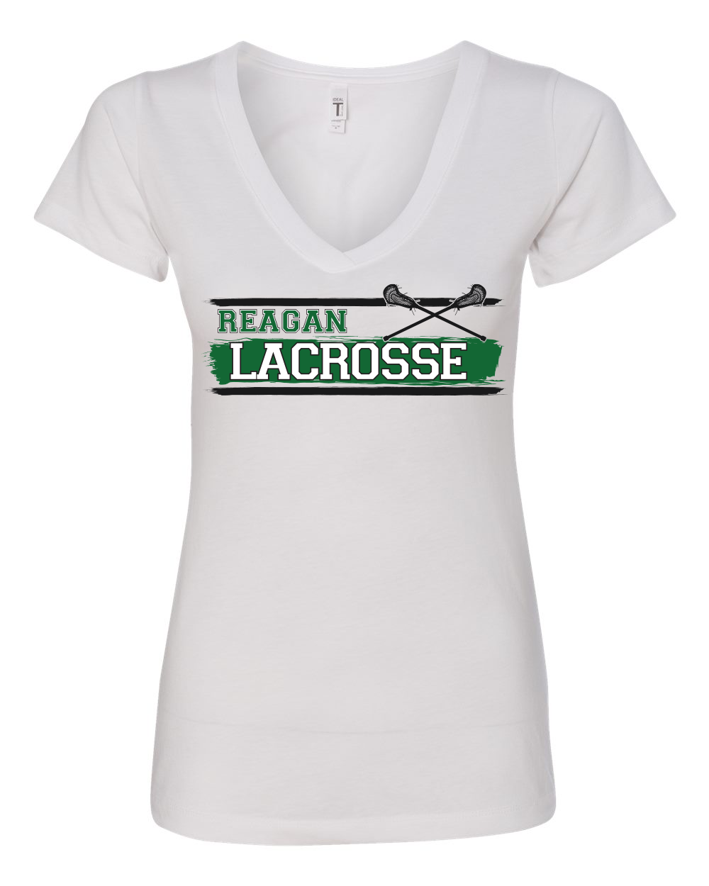 V Neck Paint Logo - Womens