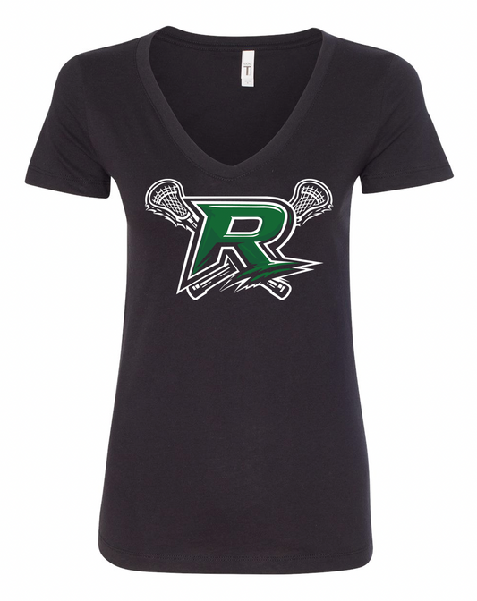 V Neck R Logo - Womens