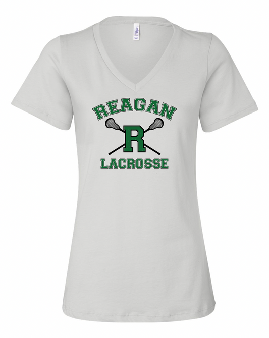 V Neck LAX Logo - Womens